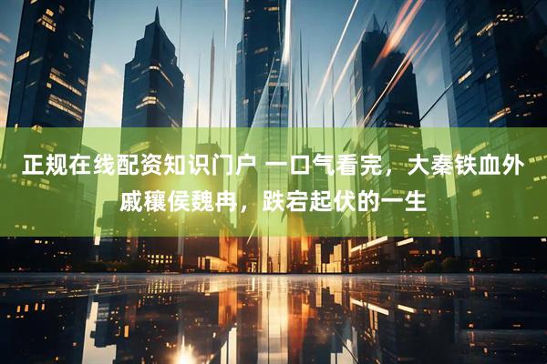正规在线配资知识门户 一口气看完,大秦铁血外戚穰侯魏冉,跌宕起伏的一生
